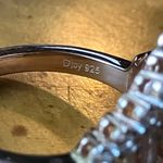 Natural Rose de France Amethyst Sterling Silver Chevron Heart Ring Size 6 Pink Photo 5