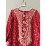 Boden Ingrid Silk Blend Dress Shift Dress Size US 6 Boho Colorful Tapestry Red Photo 9