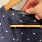 Rails Adorable  navy white polka dot mini wrap dress ruffle trim XS Photo 6