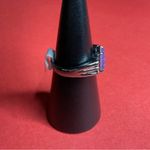 Bomb Party RBP8239 “Wide Eyed Gaze” Fluorite / Quartz on Hematite Sz 10 Ring NWT Silver Photo 1