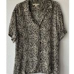 Pac Sun Leopard Print Shirt Short Sleeve Button Down Collar Size M Photo 1