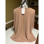 Zenana  Textured Hi-Low Hem Folded Sleeve V-Neck Top Photo 4