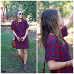 Madewell  Women's Red‎ Short-sleeve In Edina Plaid Dress Size XS NEW Photo 3