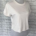 Wild Fable women S Crewneck short sleeve cut off top white Photo 2