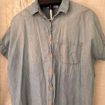 Sonoma 2 for $15 
 Women’s Cotton Denim Boxy Button Down Shirt. Beachy. XL Photo 8