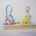 NEW Free People x mello the label Brazilian bikini top, size S Pink Photo 4