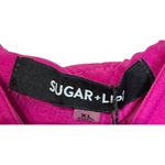 Sugar Lips Sugar+Lips Women's Dress Sweetheart Neck Puff‎ Sleeve Mini A-Line Magenta XL NWT Photo 5