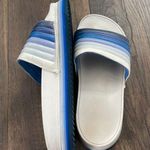 Roxy Slippy Jess Blue & White Slide Sandals Photo 1