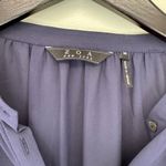 Zoa  New York Navy Long Sleeve Button Down Blouse Medium Photo 4