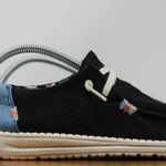 Hey Dude Wendy Chambray Off Black Boho Loafers Comfort Casual Shoes US 7 Photo 0