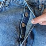 AGOLDE Nico Women's Light Blue Distressed Raw Slit Hem Jeans Size 24 Photo 6