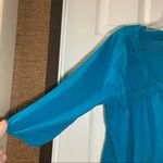 Just My Size JMS  Blue V Neck 3/4 Sleeve Blouse 1X Photo 3