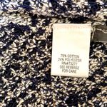 Simply Vera  Vera Wang|| Navy/white oversized cardigan sweater with black trim Photo 8