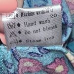 Zesica Dress Sz L Blue Floral Wrap Sundress Boho VNeck Flutter Sleeves Feminine Size L Photo 8