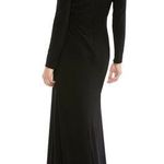 Mac Duggal IEENA FOR  Gathered Pearl Long Sleeve Keyhole Gown Photo 1
