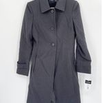 Lauren Ralph Lauren Military Crepe Charcoal Button Front Car Coat Size XS NWT Gray Photo 1