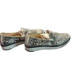 Johnston & Murphy  Flex Perforated Suede Snake Slip On Loafer SZ 8M Gray Silver Photo 2