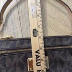 Michael Kors  Jet Set Large Wristlet Monogram Brown Mini Clutch Sleek Chic Y2K Photo 11