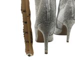 ATRENDY Rhinestone Ankle Boots Womens 7.5M Sparkly Silver Stiletto Heel Party Size 7.5 Photo 5