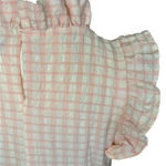 Calixta Gorg Pink Plaid Ruffle Dress Size Small .#87 White Photo 12