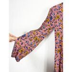 For Love & Lemons  Pink Floral Mini Dress Size XS Open Back Long Sleeve Boho Photo 7