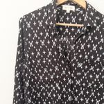 Anthropologie CLOTH & STONE x  | Black White Kasuri Hipster Star Blouse | Small Photo 0