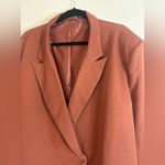 Pretty Little Thing Copper Brown Satin Belted Blazer US 18 Photo 1
