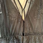 ZARA Black Deep V Lace Jumpsuit Photo 6