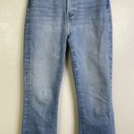 Mother The Hustler Ankle Fray Jeans Size 26 Limited Edition Blue Raw Hem Stretch Photo 3