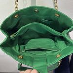Liz Claiborne  Green‎ Satchel Shoulder Bag Purse Gold Chain Accents Photo 5