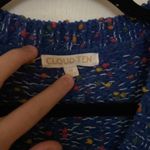 Cloud Ten Blue Rainbow Polkadot Crochet Sweater Photo 3