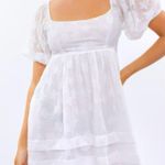 Le lis New White Daisy Floral Puff Sleeve Lining Dress Size Large Photo 0