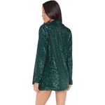 Show Me Your Mumu  Dance Blazer Emerald Sequins S NWT Photo 4