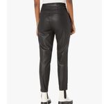 Kut From The Kloth NWT Lessie Coated Denim High-Waist Pleated Pants Faux Leather Photo 5