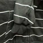 Black and White Striped Zip Front Hoodie Advance Sport Size Medium Athleisure Photo 4