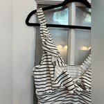 Ralph Lauren RL Lauren Black White Ruffled Striped Tankini Top Underwire Size 16 Photo 3