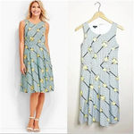 Talbots Fit Flare Floral Stripe Dress Size 2 Photo 1
