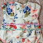 Nanette Lepore Size 4 Belle Fleur Strapless Floral Dress Tie Pockets Linen Silk Photo 15