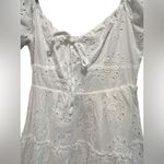 Princess Polly Lavine Babydoll Eyelet Mini Dress White Flared Sz US 6 NWT Photo 4