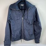 Ganni  blue zip‎ up cargo windbreaker jacket size XS Photo 0