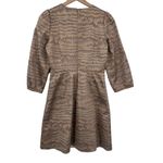 J.Crew  Collection Metallic Bronze Brocade Mini Sheath Dress 3/4 Sleeve NEW 4 Photo 3