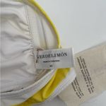VERDELIMÓN Bikini Top Striped Voile Yellow White Bandeau NWT Size Extra Small Photo 14