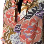 Ralph Lauren  Sheer Smocked Waist Dress Womens Size 4 Floral Tie Neck See Through Photo 8