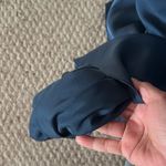 BCBG Max Azria Navy Satin Halter Evening Gown Size 6 Maxi Dress BodiceFormal Photo 3