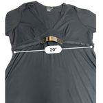 ASOS CURVE Exclusive Bodycon Midi Dress With Gold Belt Size 24 Black Photo 8