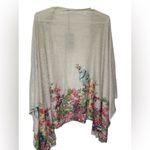 Elena Baldi Cream Floral Open Front Kimono Cardigan NWT Pink Size L Photo 2