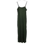 Miami Francesca's Olive Green Linen Sleeveless Knot Front Jumpsuit Large Photo 3