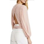 Free People  Women's Autumn Nights Stripe Blouson Wrap Top Orchid Rain‎ Small Photo 1