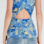 Roberto Cavalli  Tropical Print Criss Cross Top Photo 1