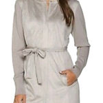 H by Halston gray faux suede knit sleeve jacket Size 16 Photo 0